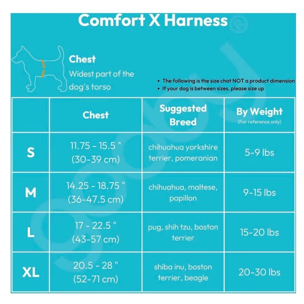 NWT Gooby Comfort X Dog Harness S